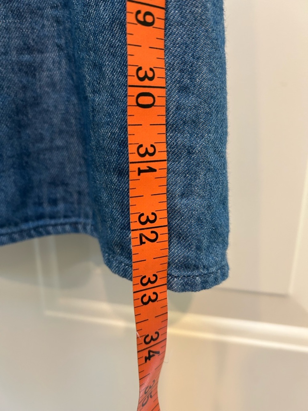 Old Navy Blue Denim Mini Slip Dress SP - Picture 6 of 9